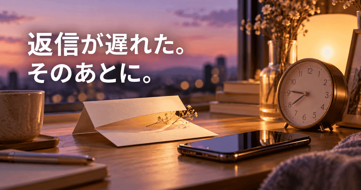 返信が遅くなったときのメッセージ例 | ClearDrop